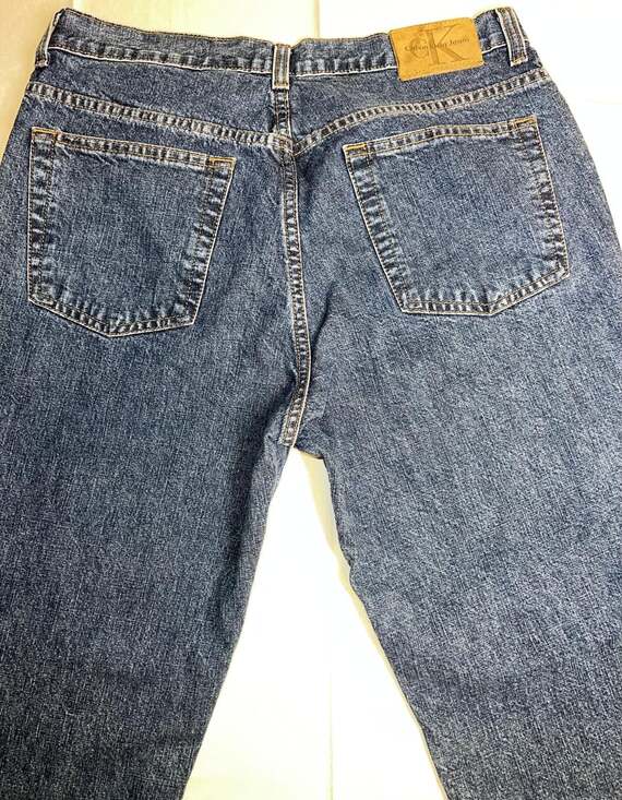Vintage Calvin Klein Bootcut Jeans Size 8x30 Doublestone Wash Blue Denim #5 - Picture 8 of 9